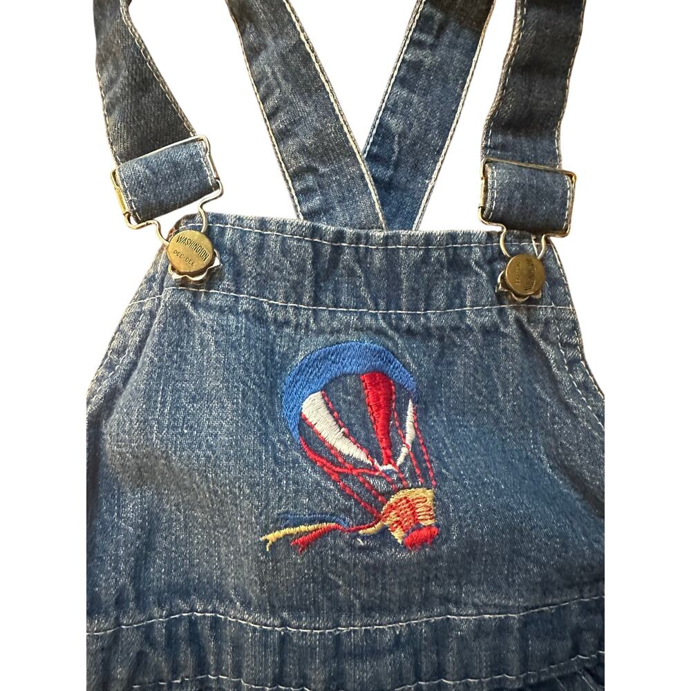 Vintage Made in USA 24 Month Washington Dee Cee Denim Bib Overall Hot air ballon - Picture 4 of 9